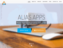 Tablet Screenshot of aliasapps.com